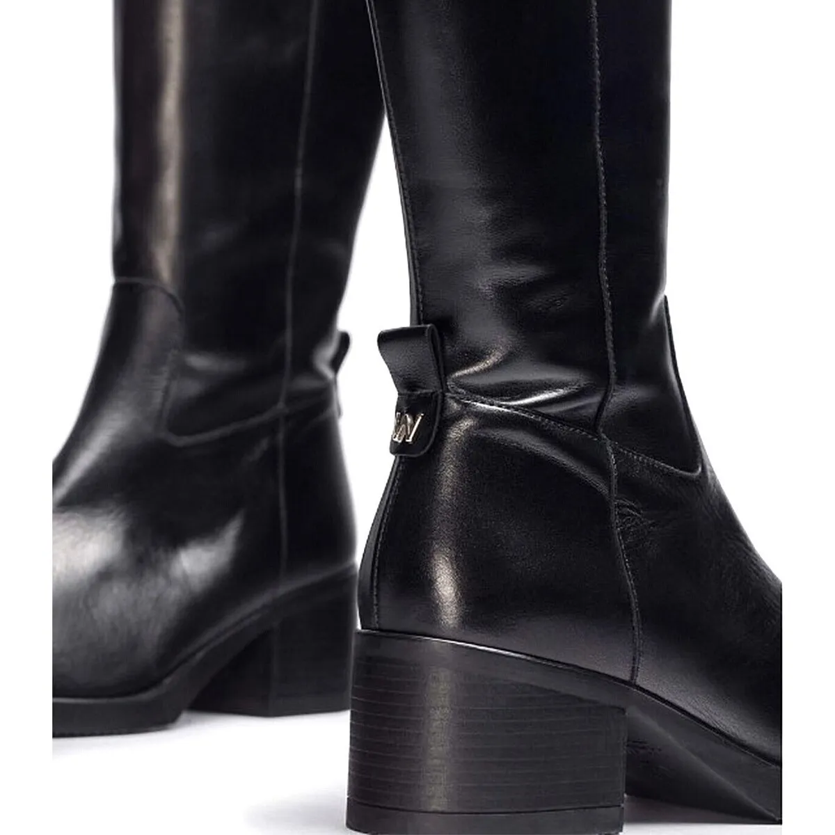BOTAS MUJER TACÓN ANCHO G6222 NEGRO