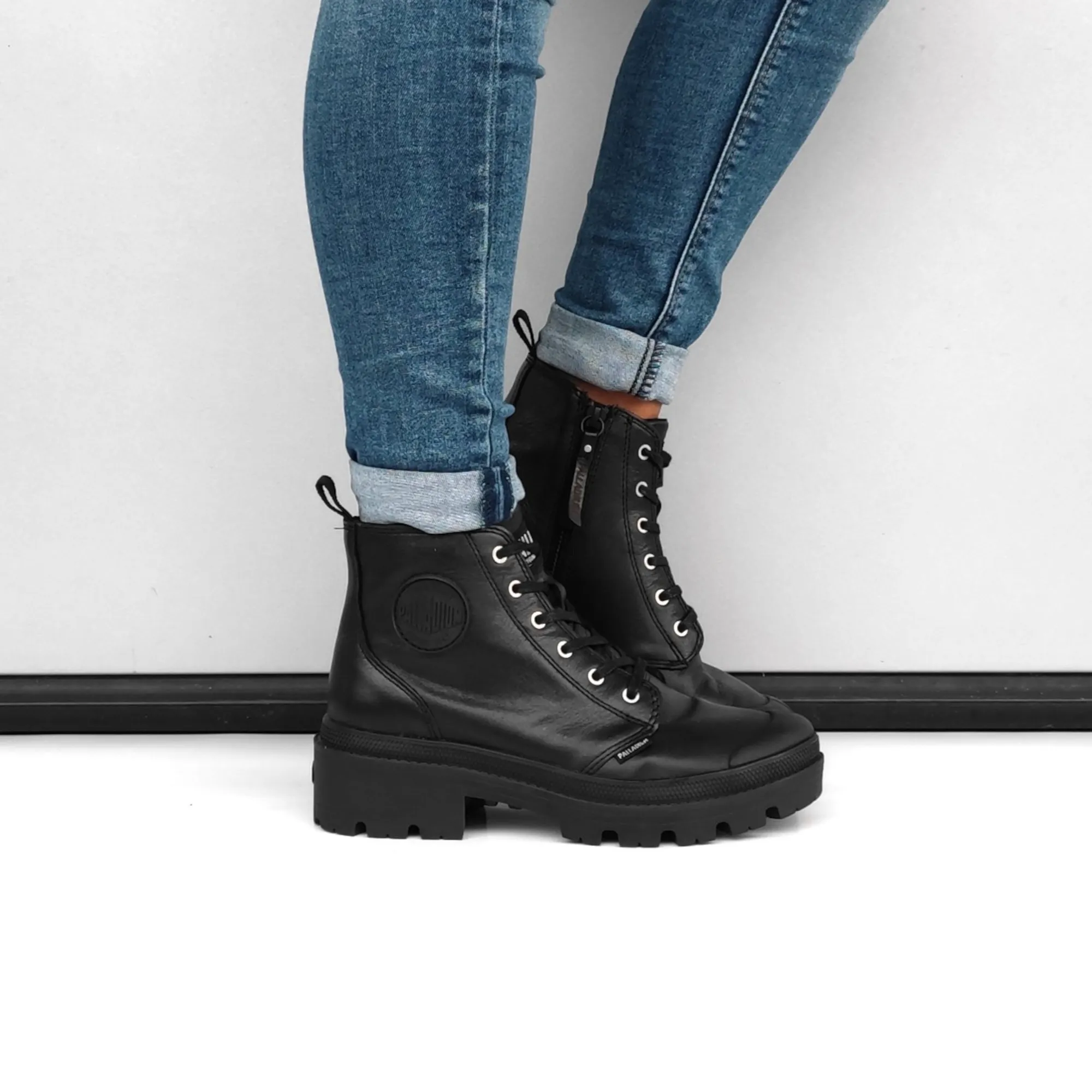 BOTAS PALLADIUM PALLABASE LEATHER BLACK 96905001