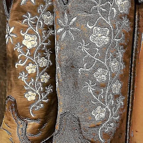 Botas vaqueras de mujer Clásica western bordada pantorrilla ancha dedo del pie botas vaqueras cuadradas Botas vaqueras modernas 