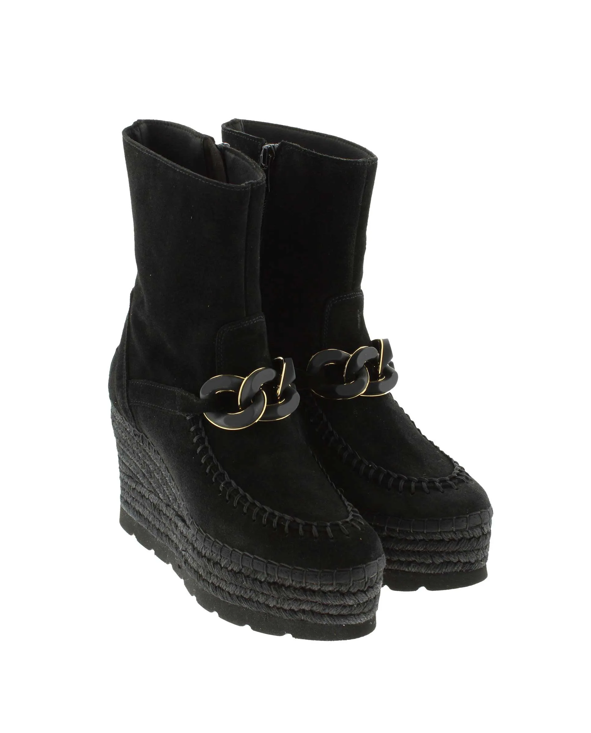 Botin cadena en serraje negro Tilo 5