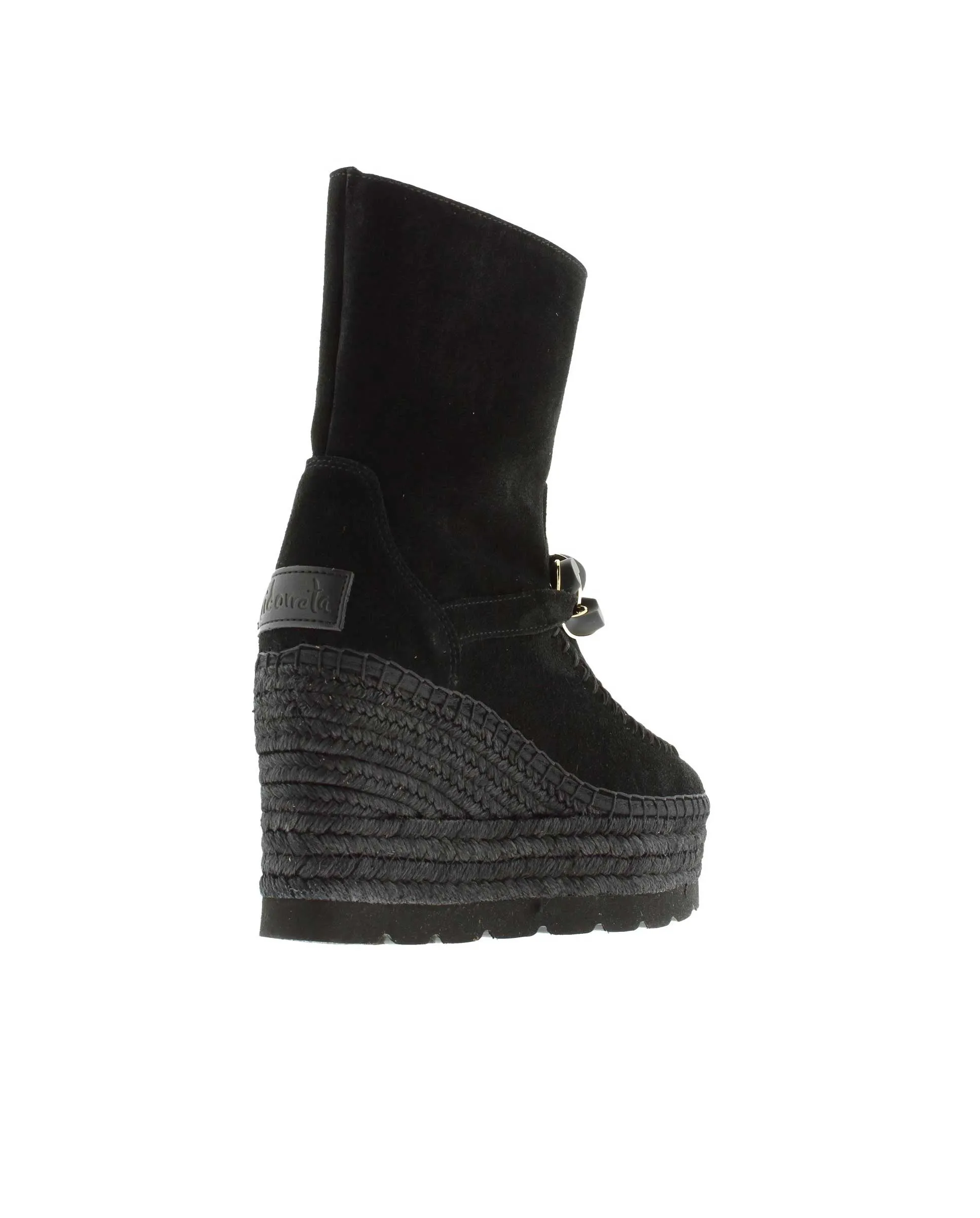 Botin cadena en serraje negro Tilo 5