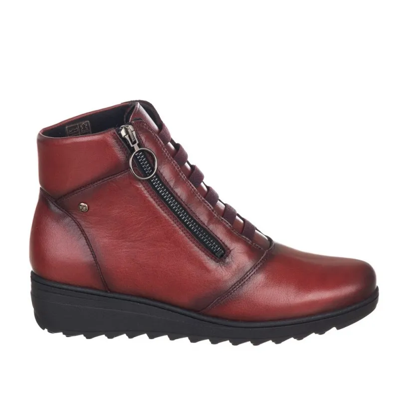 Botines Planos Zapp 27887 Mujer Burdeos