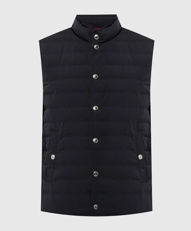 Brunello Cucinelli Blue down vest with quilting