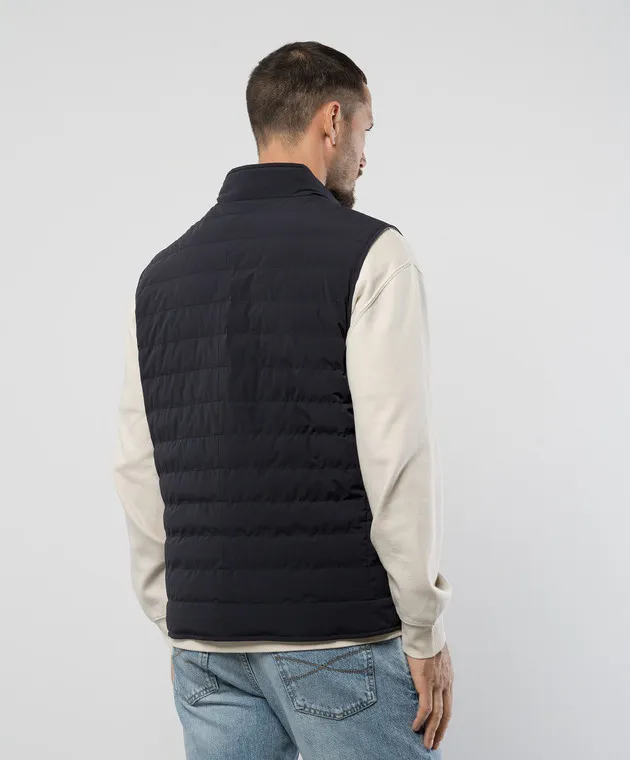 Brunello Cucinelli Blue down vest with quilting