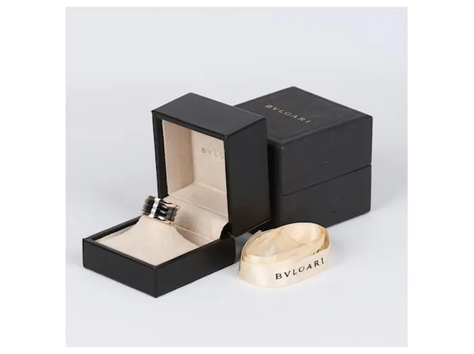 Bulgari Anillo B.Zero1 de tres bandas Bvlgari 750 YG Cerámica 9,4g 50 Dorado 