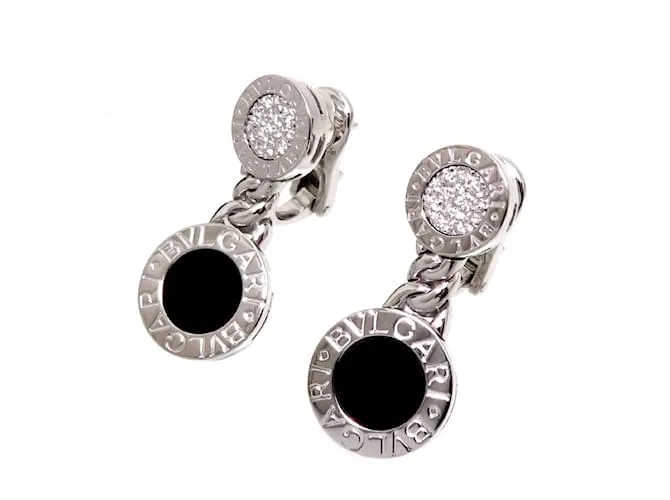 Bulgari Pendientes de clip Bvlgari Bvlgari de diamante y ónice Blanco 