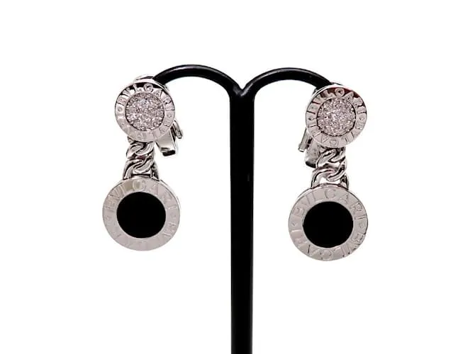 Bulgari Pendientes de clip Bvlgari Bvlgari de diamante y ónice Blanco 