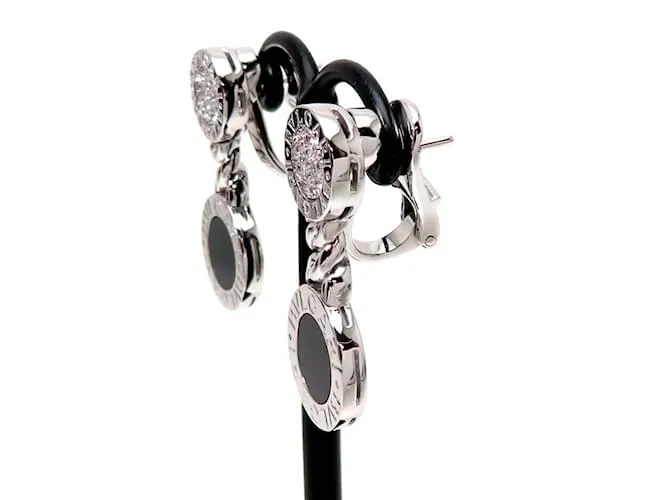 Bulgari Pendientes de clip Bvlgari Bvlgari de diamante y ónice Blanco 