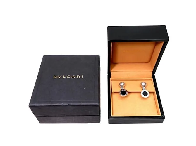 Bulgari Pendientes de clip Bvlgari Bvlgari de diamante y ónice Blanco 