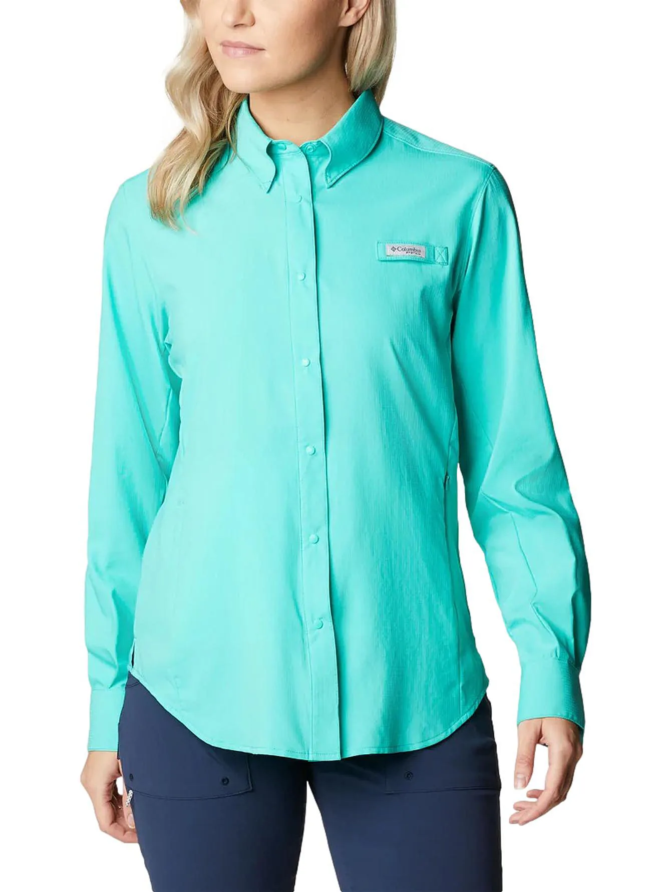 Camisa Columbia Tamiami Verde Para Mujer
