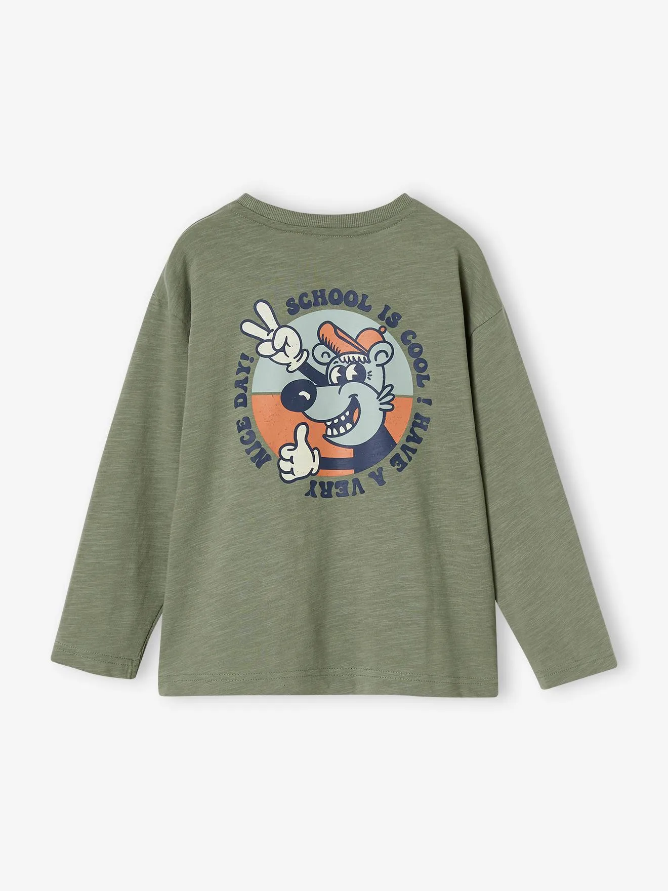Camiseta con motivo grande detrás para niño