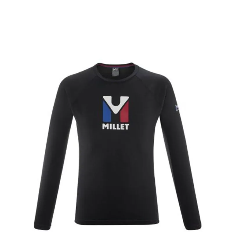 Camiseta de manga larga para hombre Millet Trilogy Logo Ls (Negro)
