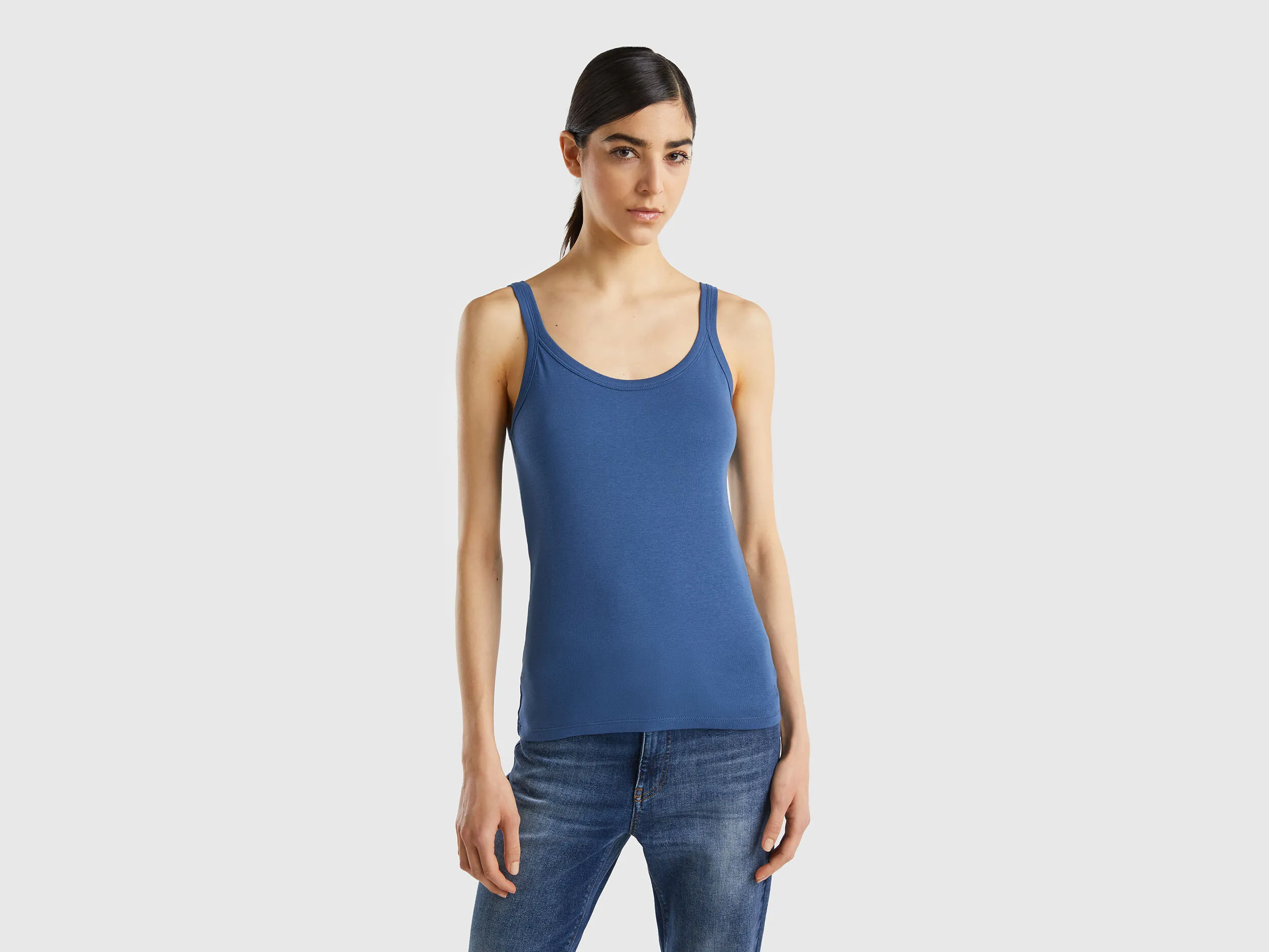 Camiseta de tirantes Air Force Blue de 100 % algodón
