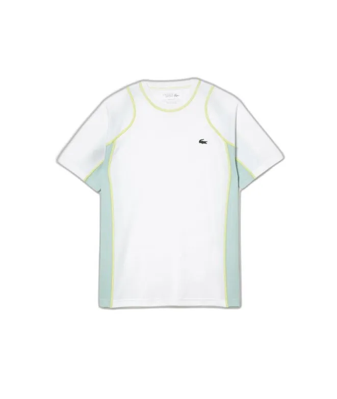 CAMISETA LACOSTE SPORT RUNRESISTANT PIQUé TENNIS BLANCO HOMBRE