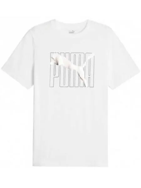 Camiseta Puma ESS Logo Bco/Plata Hombre