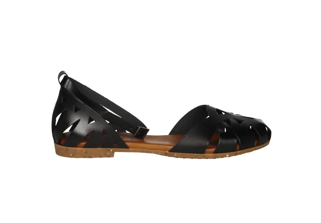 Cangrejera Piel Negro Calada Pulsera Tobillo