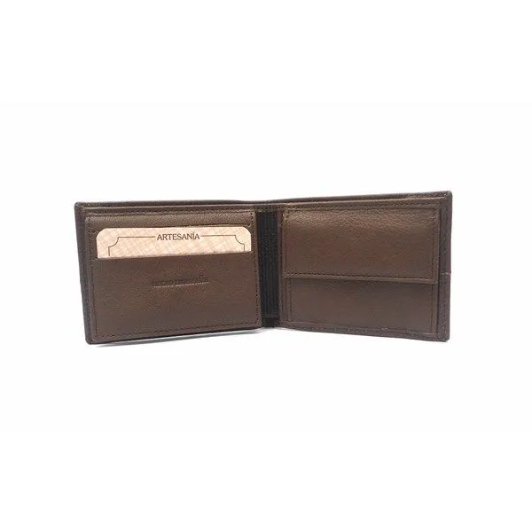Cartera de piel para hombre con monedero, tarjetero y billetero