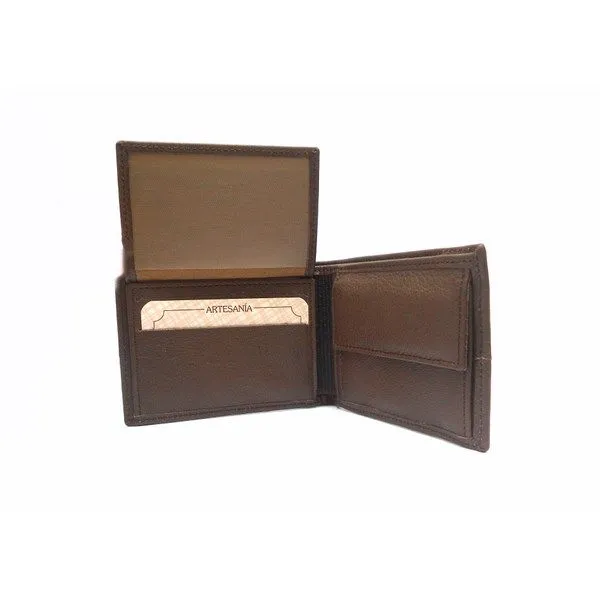 Cartera de piel para hombre con monedero, tarjetero y billetero