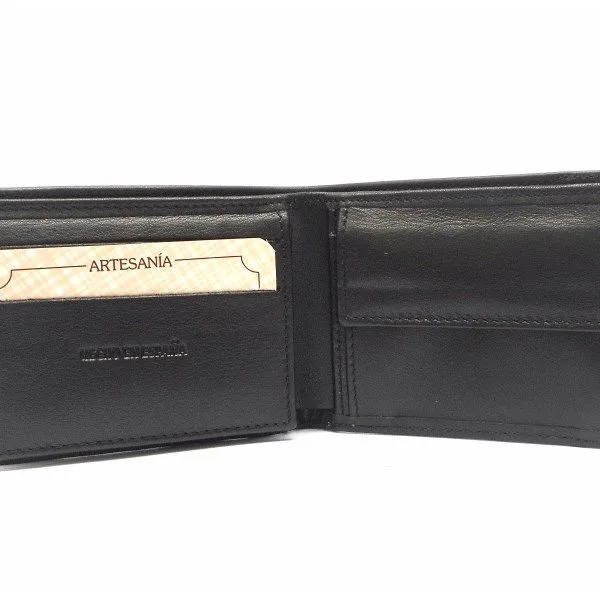 Cartera de piel para hombre con monedero, tarjetero y billetero