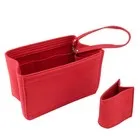 Cartera Organizador Inserto Maquillaje Bolso de Mano, Bolsa de Fieltro Organizador con Cremallera, 8266