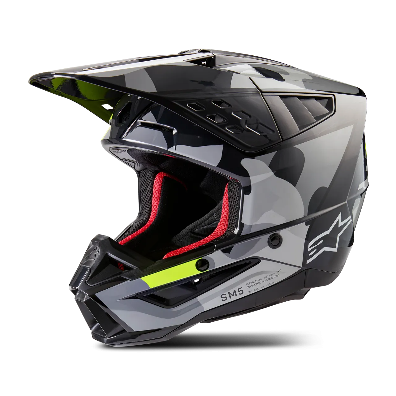CASCO DE CROSS ALPINESTARS SM5 ROVER 2 GRISAMARILLO