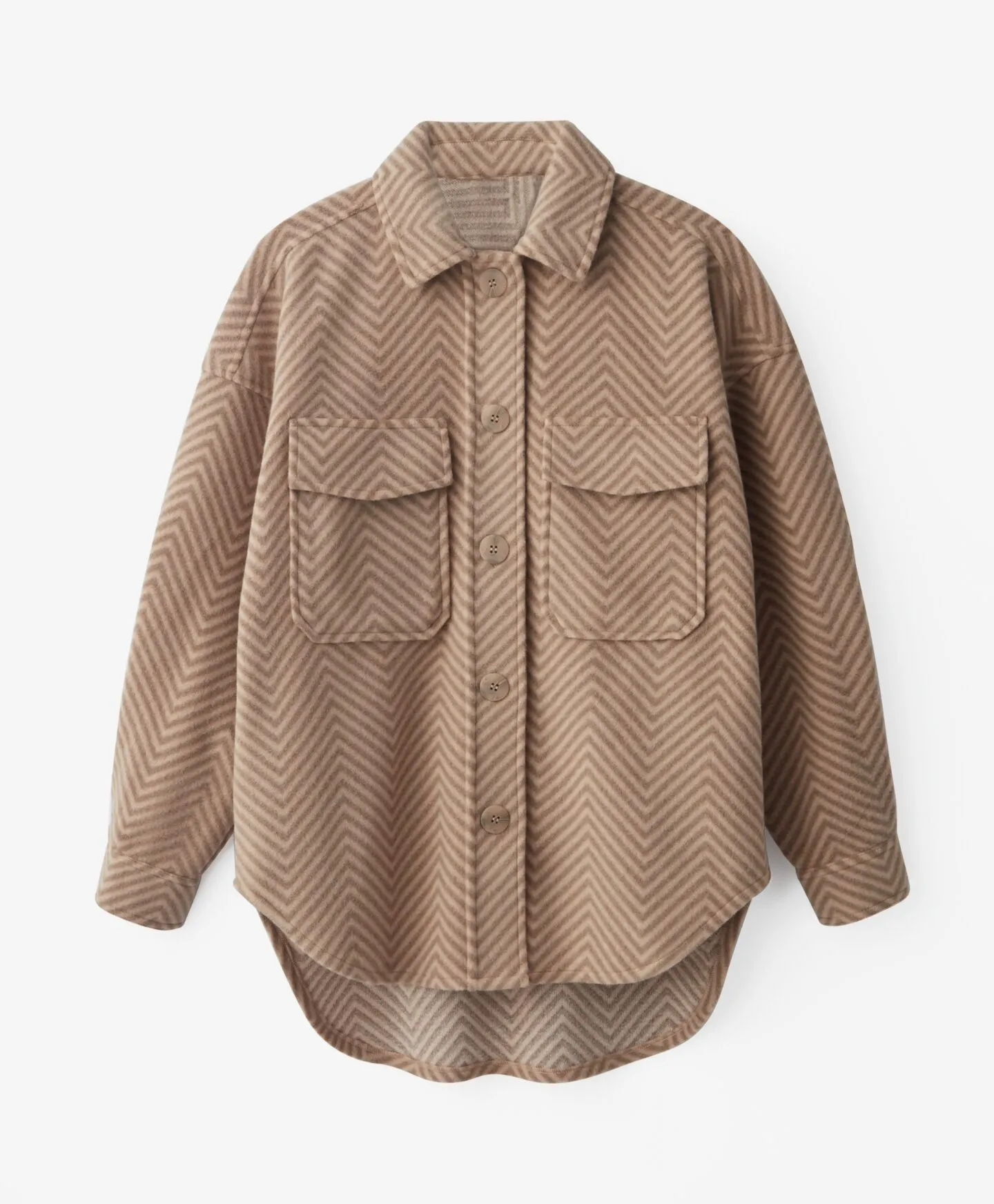 Chaqueta camisera con dibujo de espiga