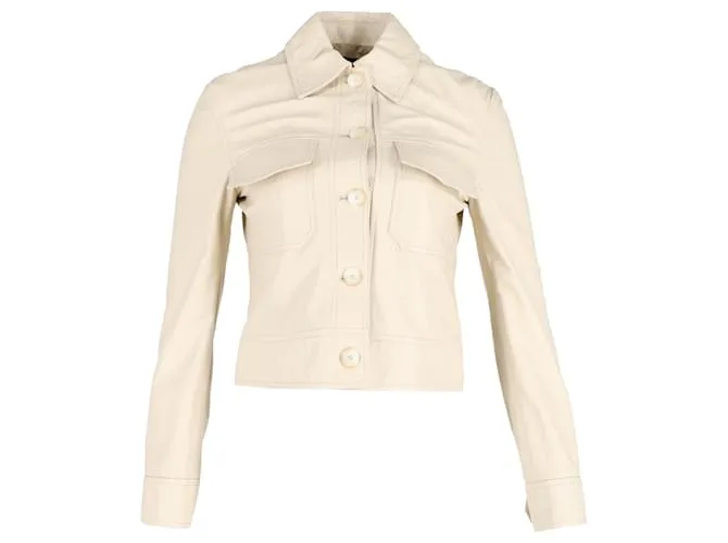 Chaqueta con botones Joseph en piel beige Castaño 