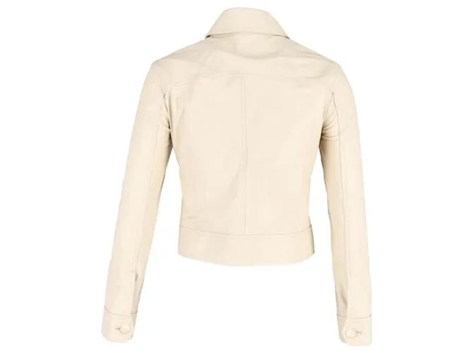 Chaqueta con botones Joseph en piel beige Castaño 