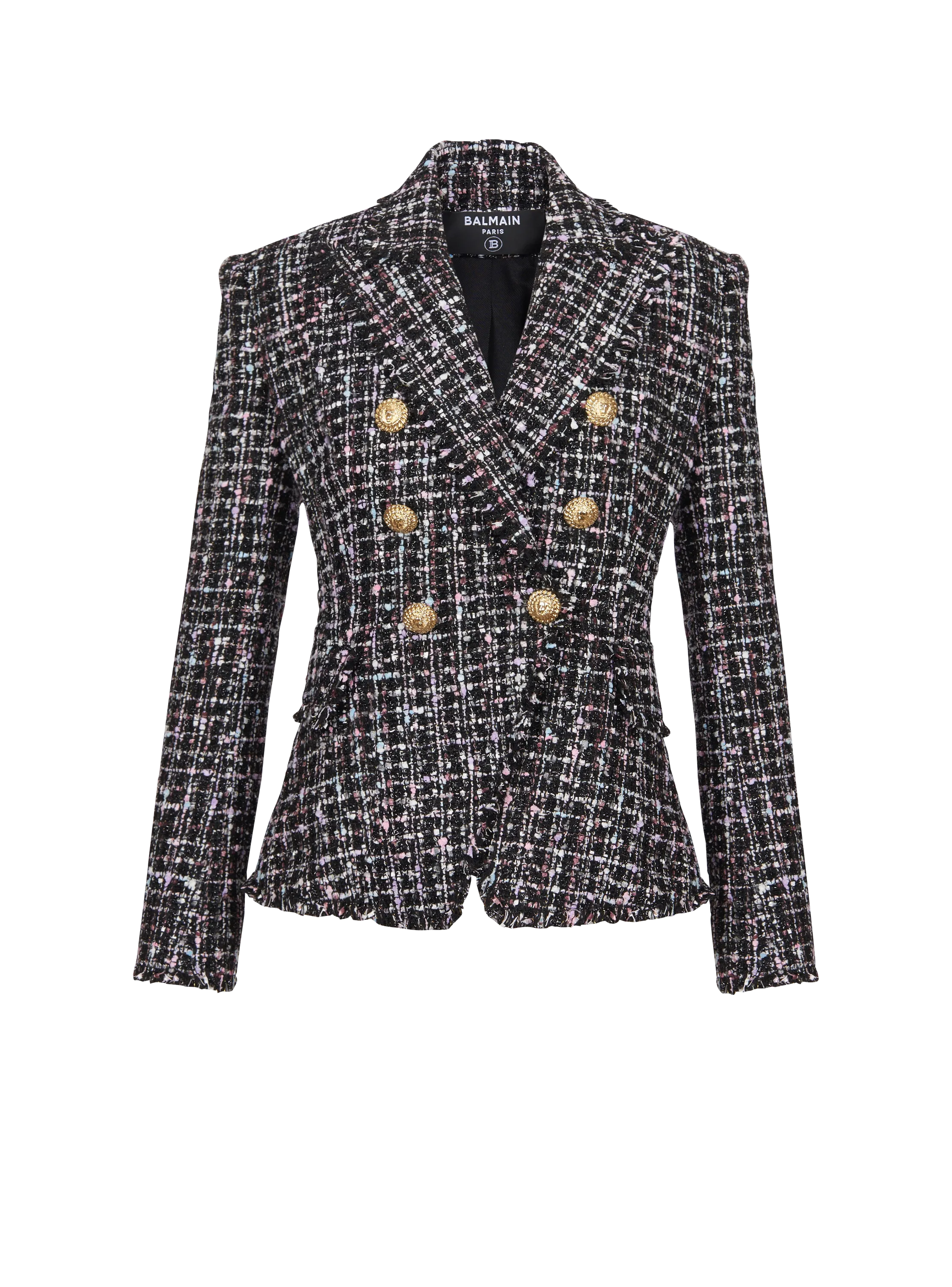 Chaqueta de tweed de 6 botones