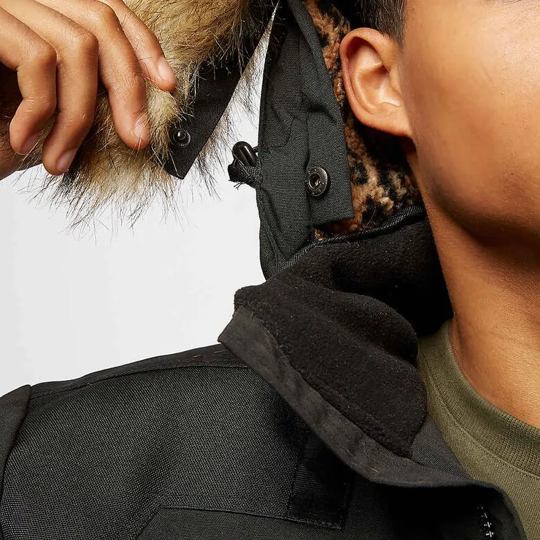 CHAQUETA INVIERNO GRIMEY HOMBRE CON CAPUCHA FORRADA INTERIOR PELO PANTERA V8 PARKA BLACK REF. GRPAR108BLK NEGRA