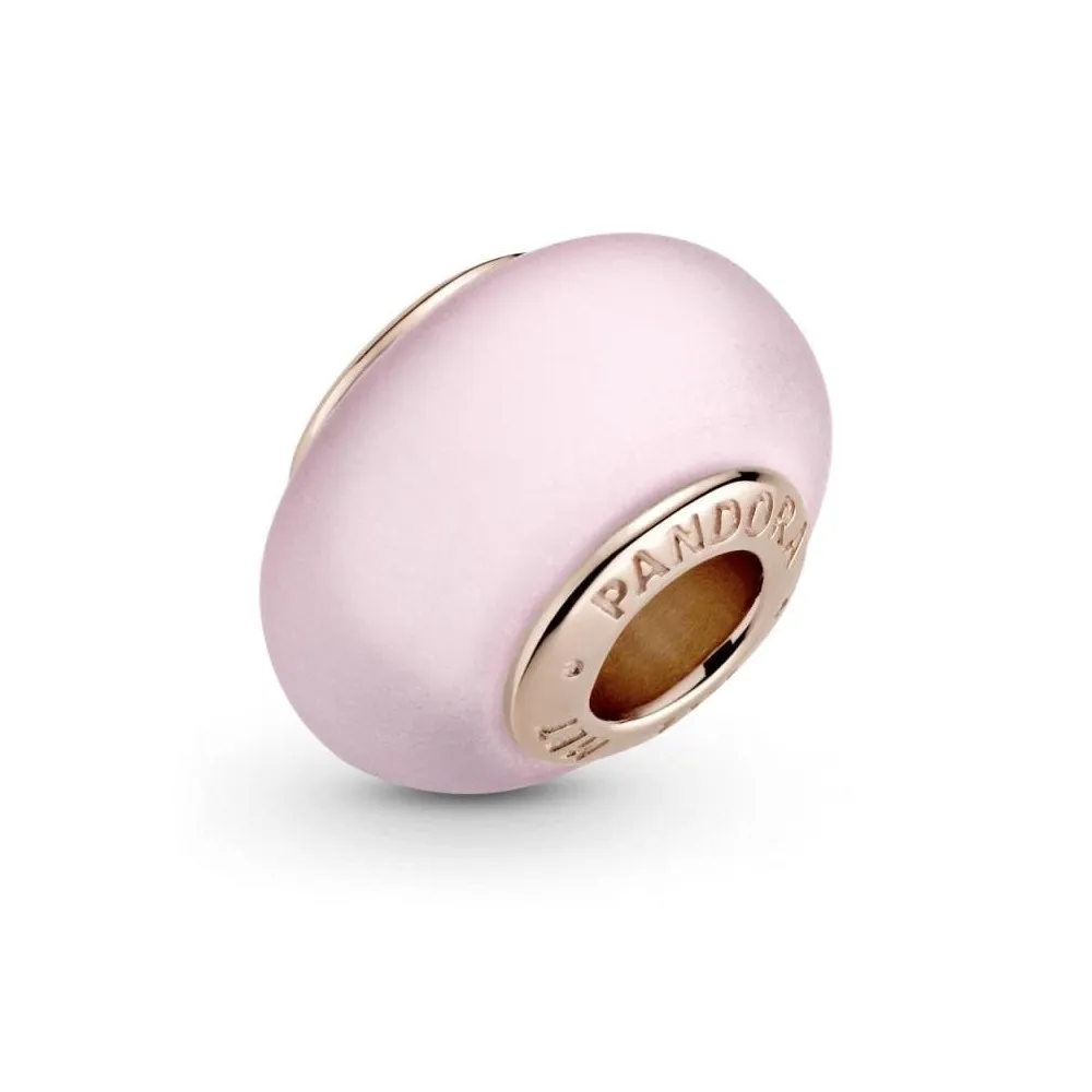 Charm de cristal de Murano Rosa color rosa