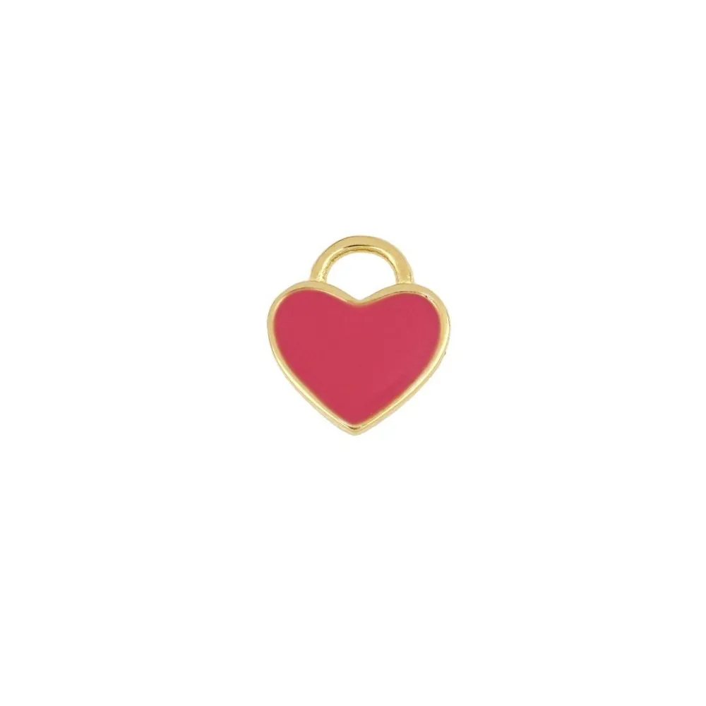Charm Heart Fucsia Oro