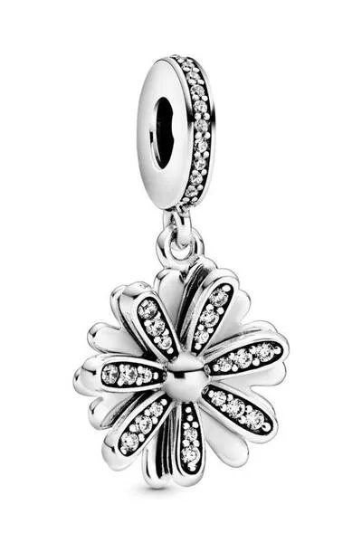 charm pandora  colgar plata margarita brillante