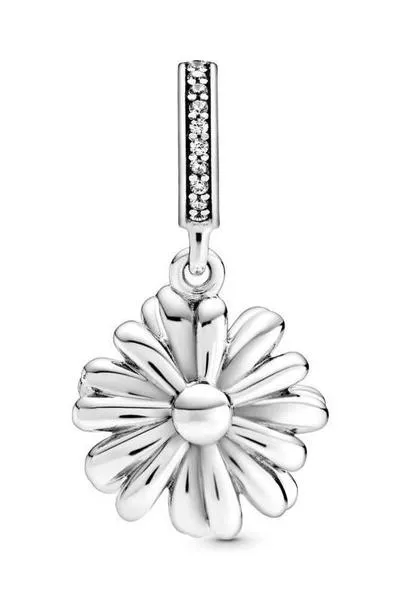 charm pandora  colgar plata margarita brillante