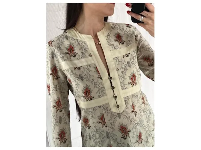 Chloé cloe/S 2003 Top estampado Plata 