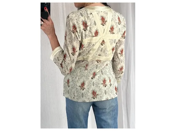 Chloé cloe/S 2003 Top estampado Plata 