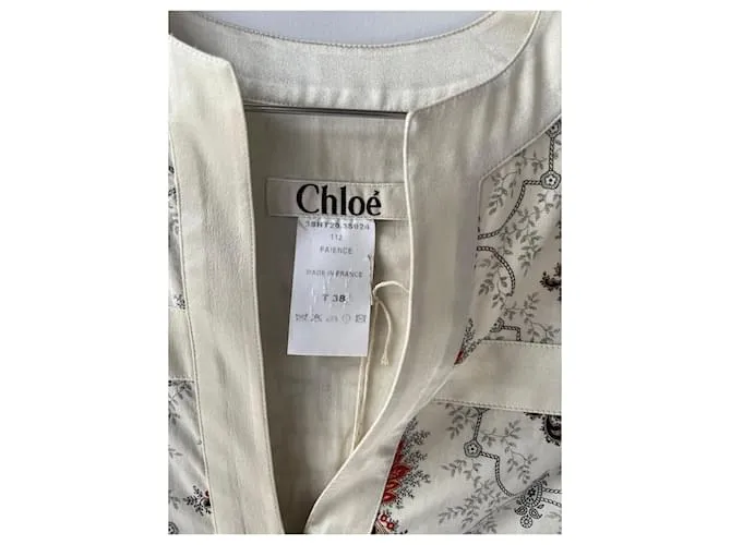 Chloé cloe/S 2003 Top estampado Plata 