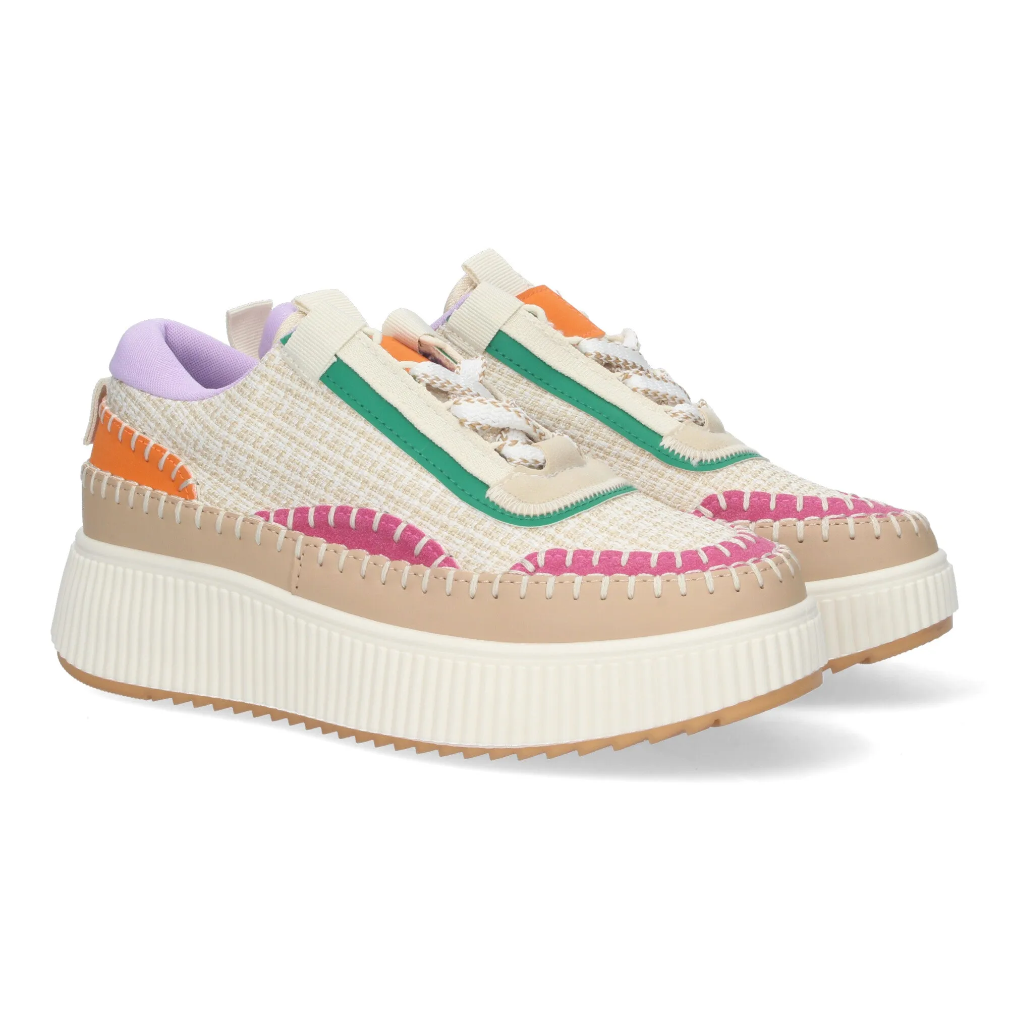 CLEA BEIGE  DEPORTIVA CASUAL CON PLATAFORMA