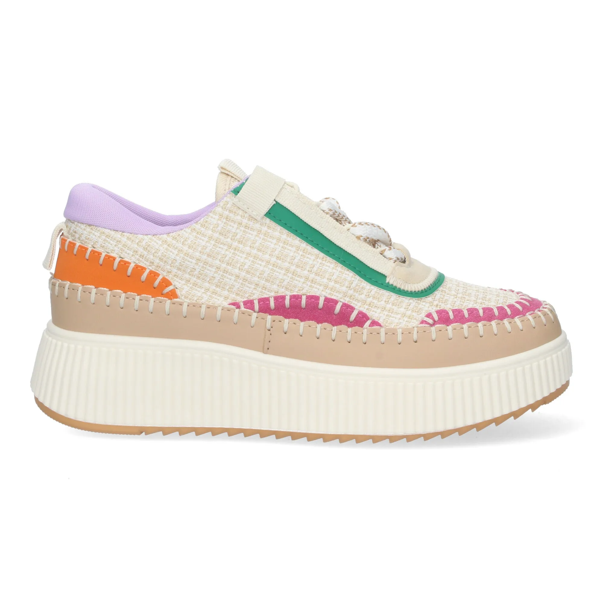 CLEA BEIGE  DEPORTIVA CASUAL CON PLATAFORMA