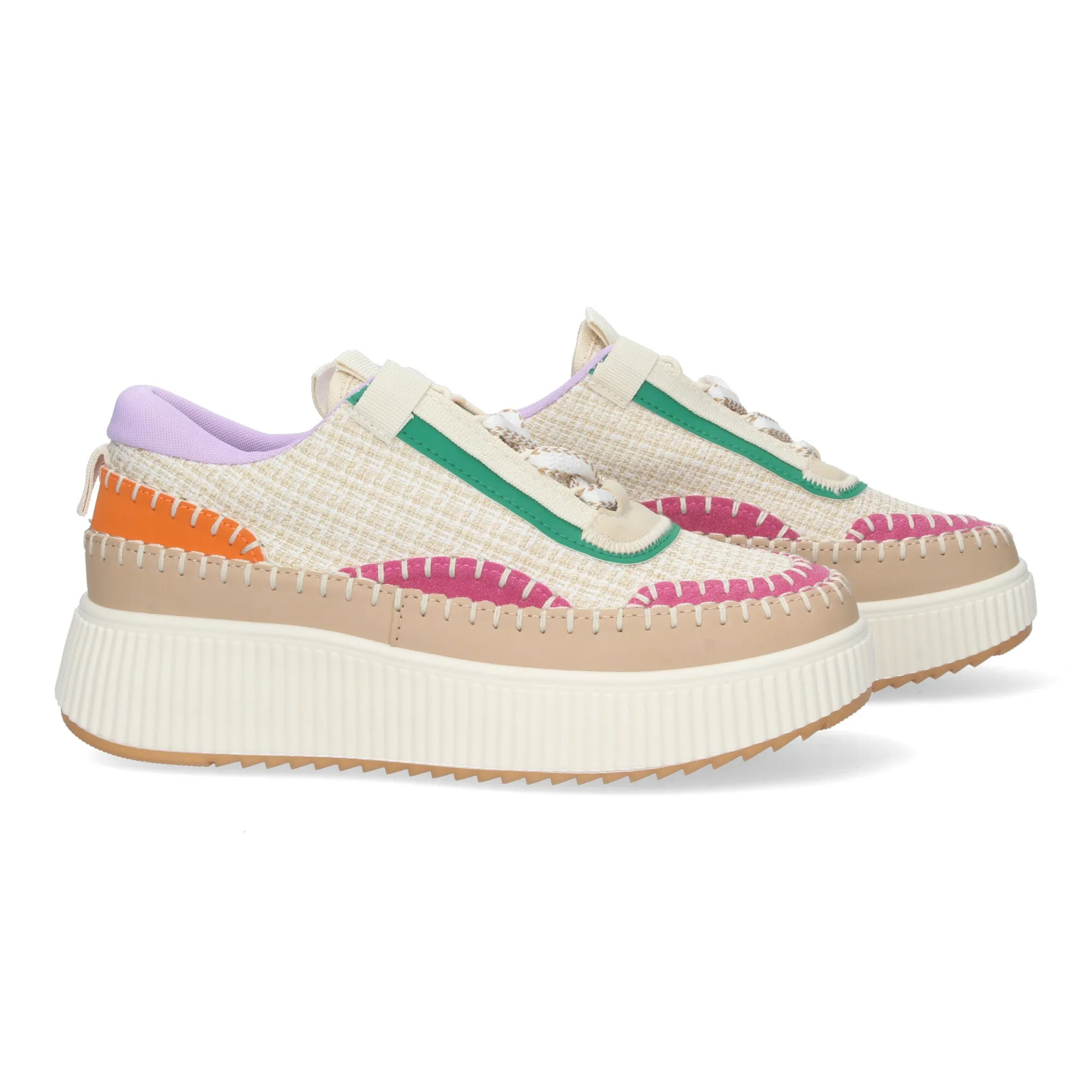 CLEA BEIGE  DEPORTIVA CASUAL CON PLATAFORMA