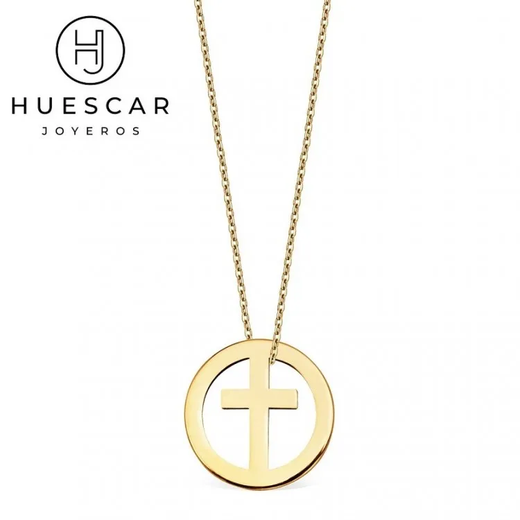 Colgante Cruz para grabar + cadena  plata de ley