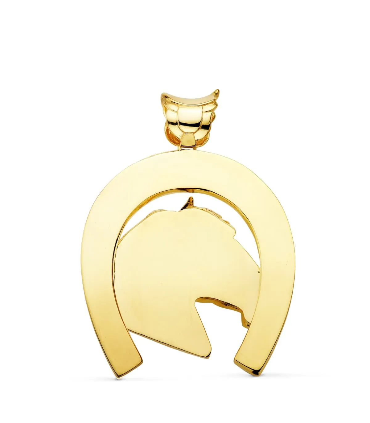 Colgante Herradura y Caballo Oro 18 K 50 mm