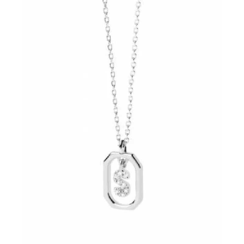 COLGANTE LETRA "S" MINI PLATA CO02530U