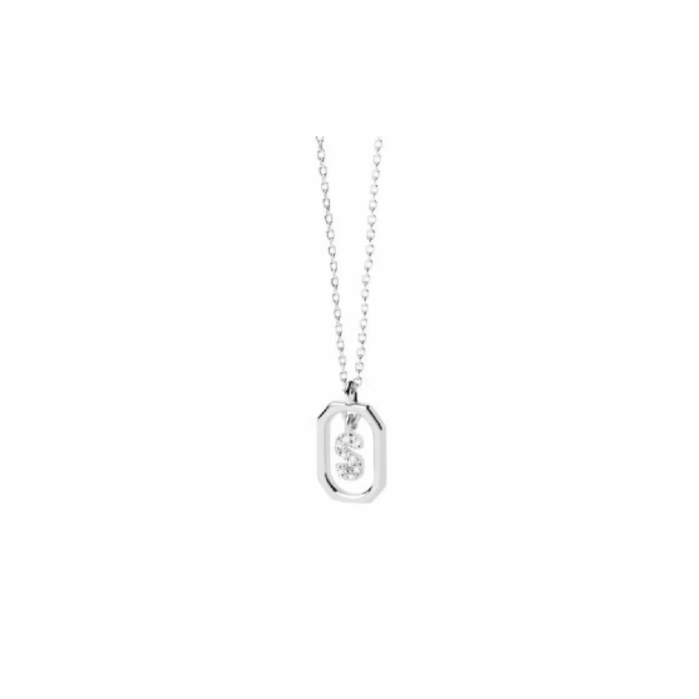 COLGANTE LETRA "S" MINI PLATA CO02530U