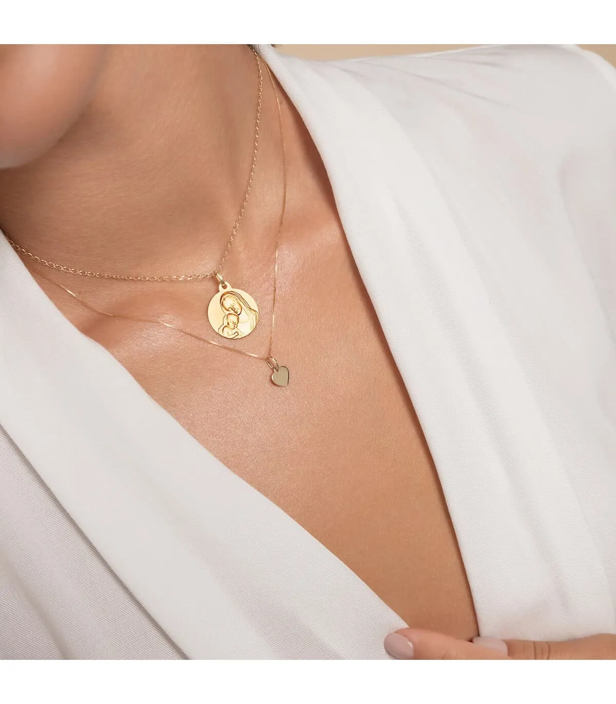 Colgante personalizado Corazón Oro 18K 8mm