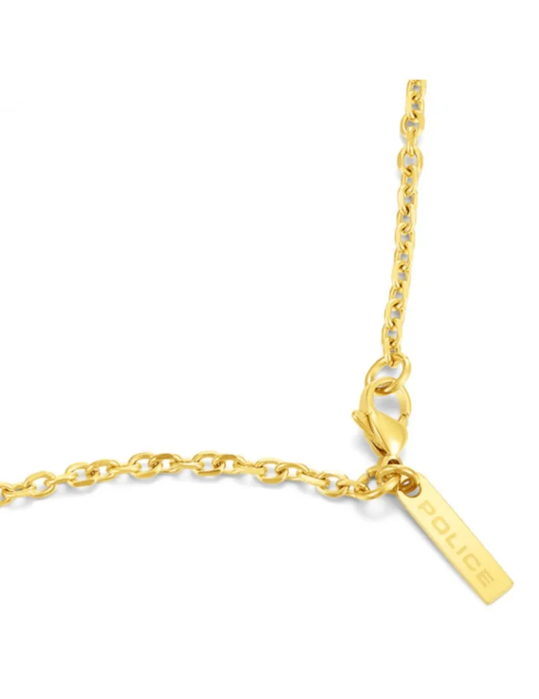 Colgante Police Hombre Cruz Acero Dorado Framed
