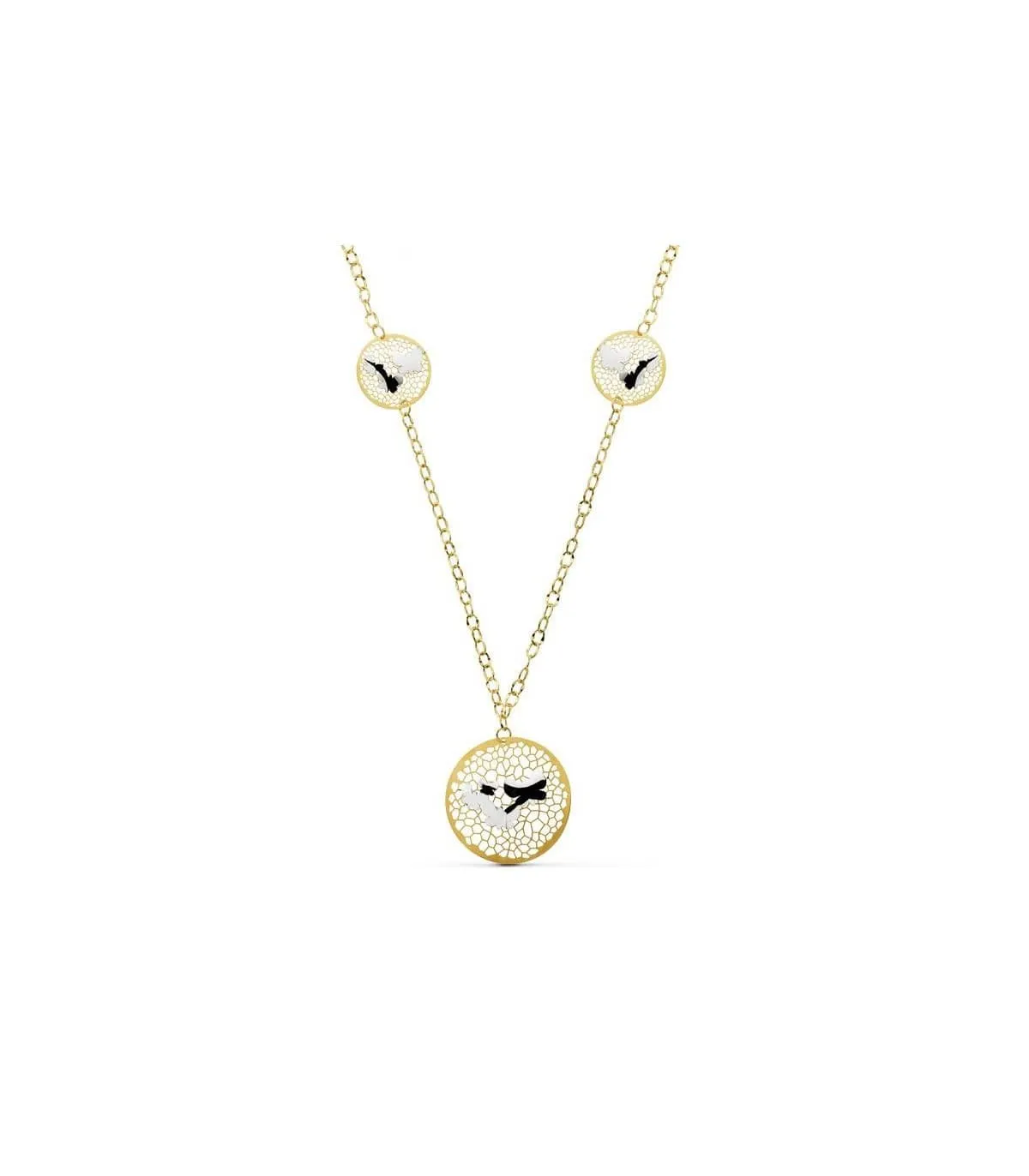 Collier or bicolore 18k Sweet Butterfly