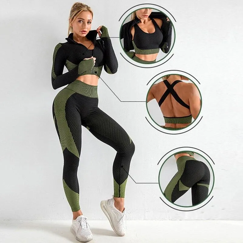 CONJUNTO DEPORTIVO DE 3 PIEZAS PUSHUP FITNESS