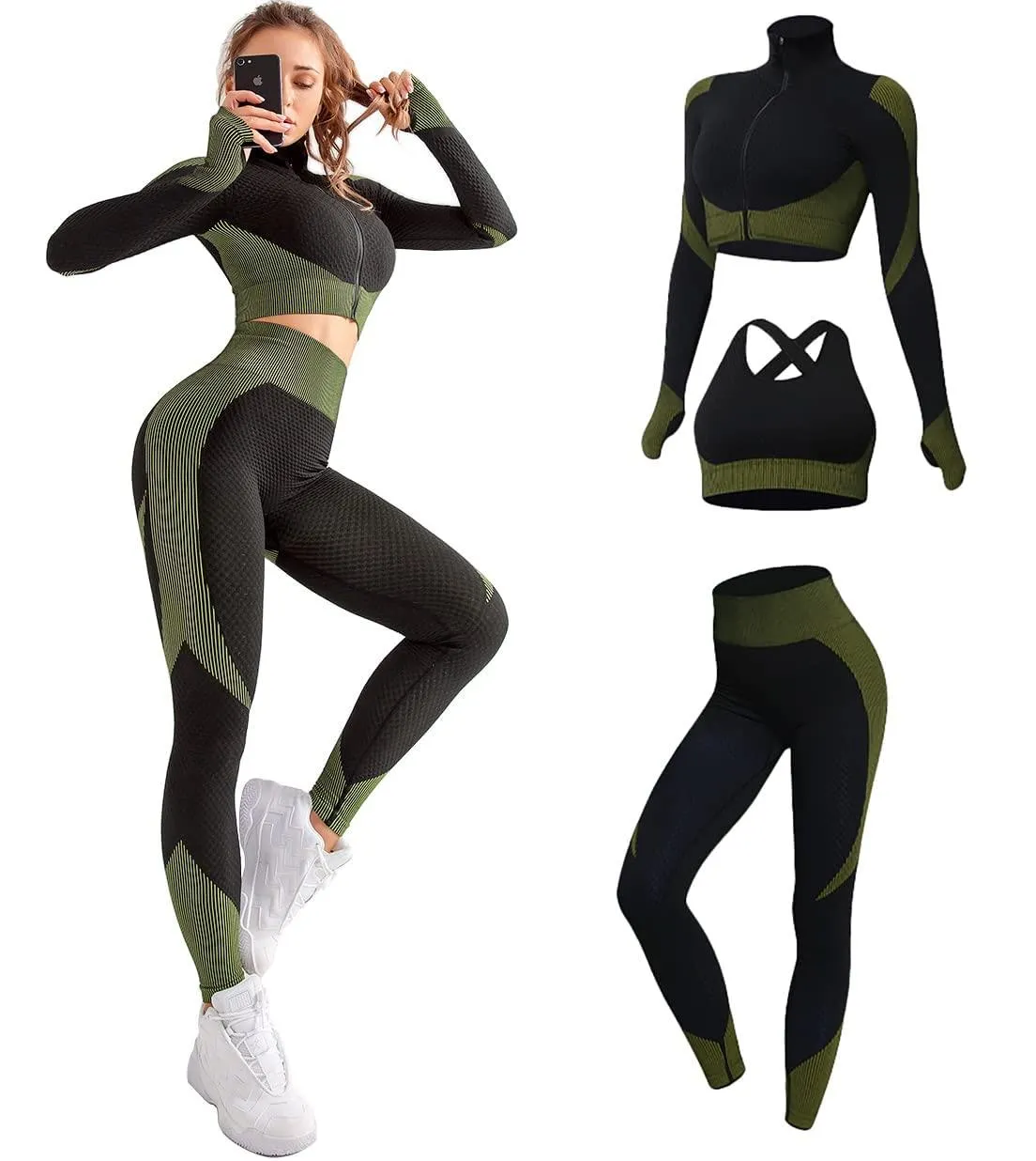 CONJUNTO DEPORTIVO DE 3 PIEZAS PUSHUP FITNESS