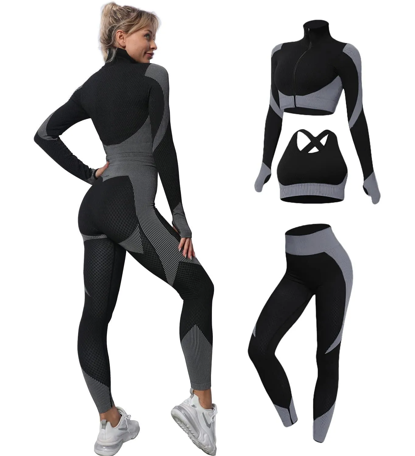 CONJUNTO DEPORTIVO DE 3 PIEZAS PUSHUP FITNESS